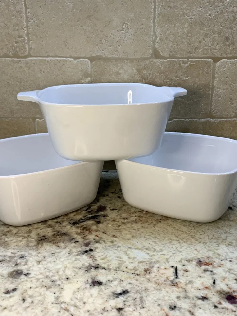 Corningware Casserole Dishes Lot of 3 Vintage Bakeware 22oz P-43-B